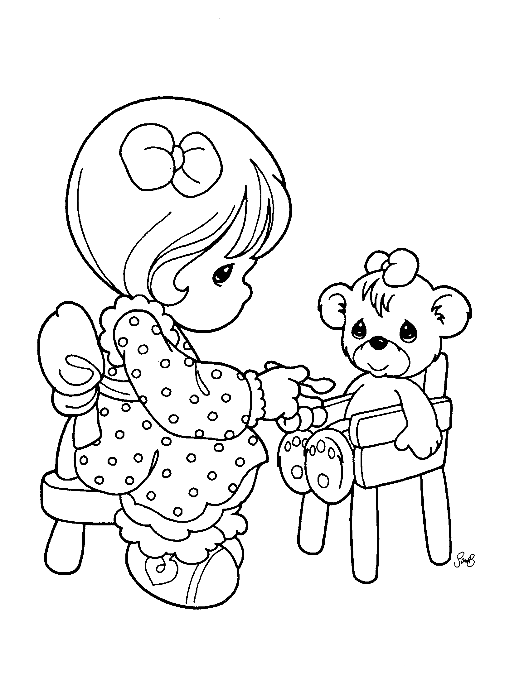 Free printable precious moments coloring pages for kids