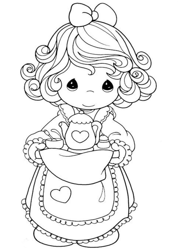 Free easy to print precious moments coloring pages