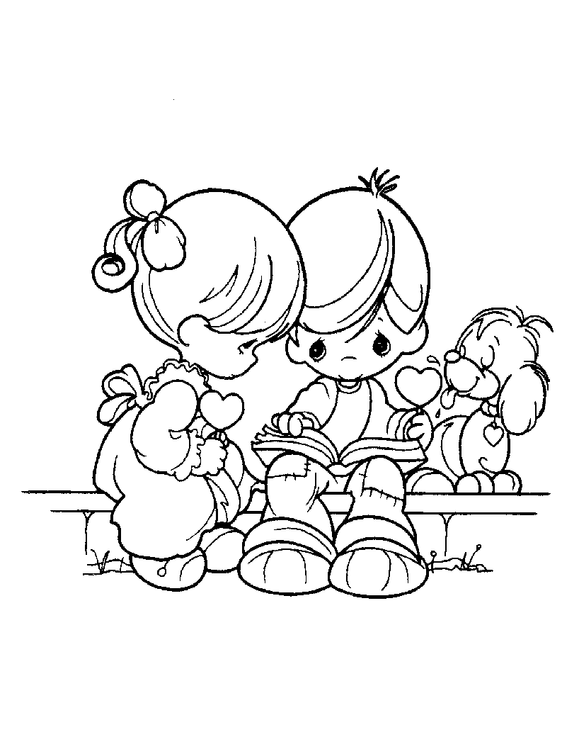 Precious moments coloring pages for kids