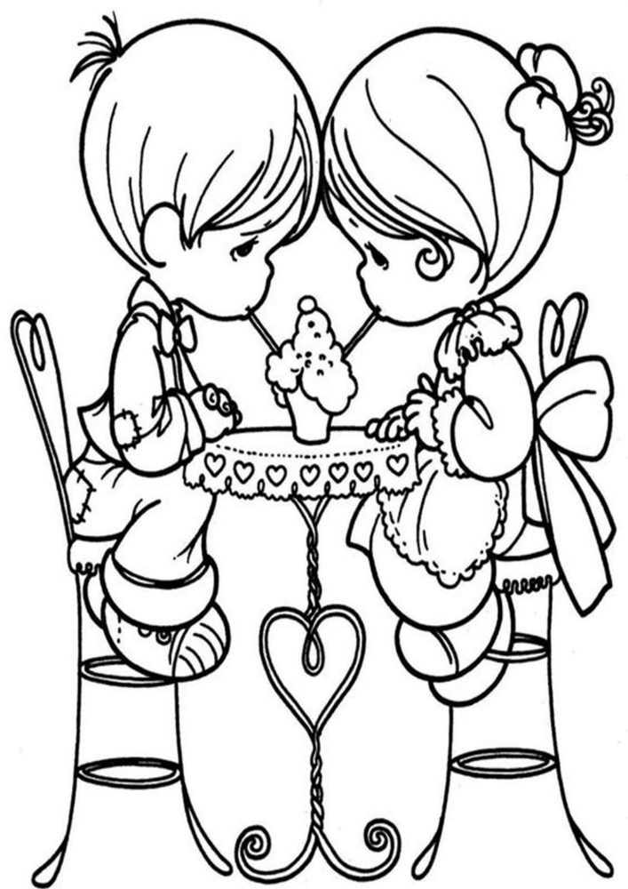 Free easy to print precious moments coloring pages