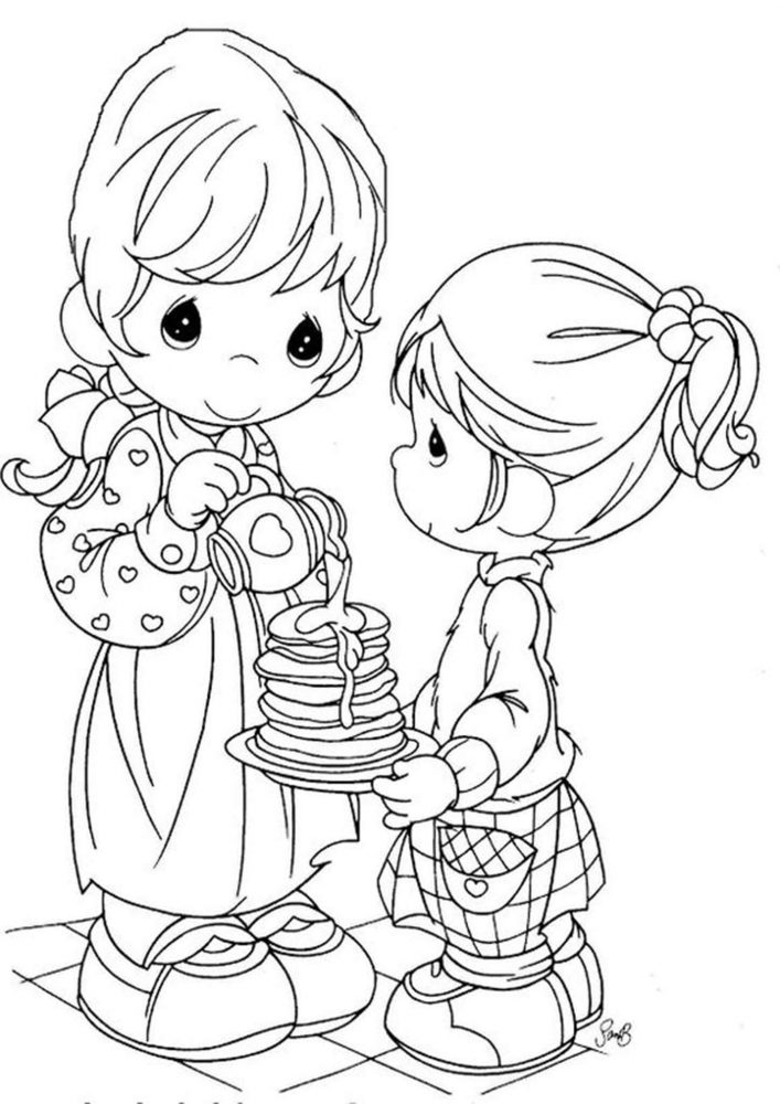 Free easy to print precious moments coloring pages