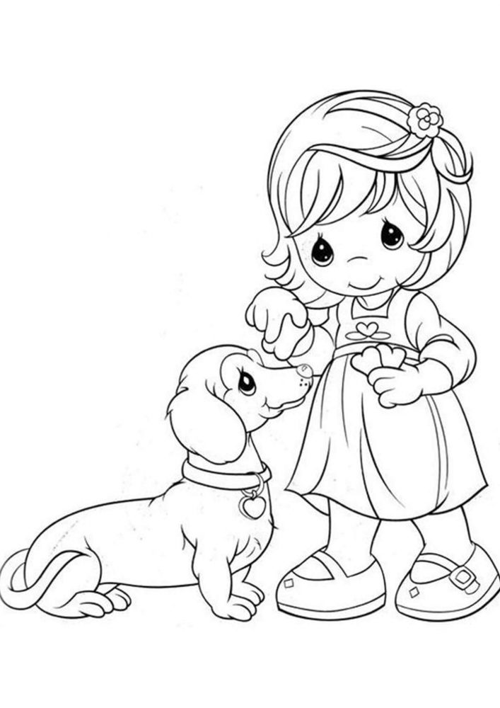 Free easy to print precious moments coloring pages