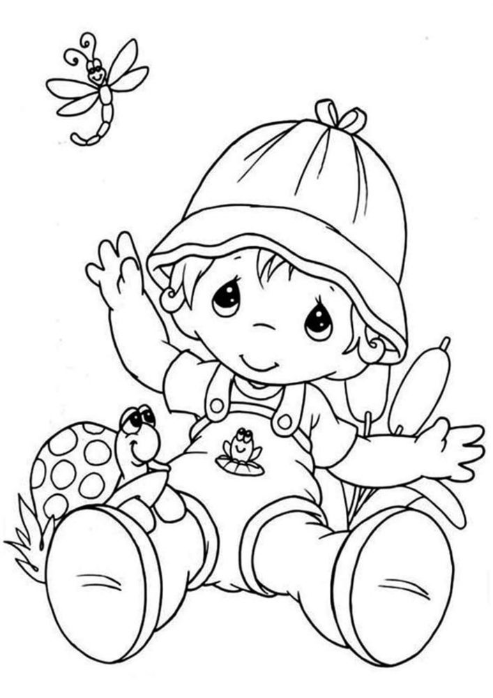 Free easy to print precious moments coloring pages