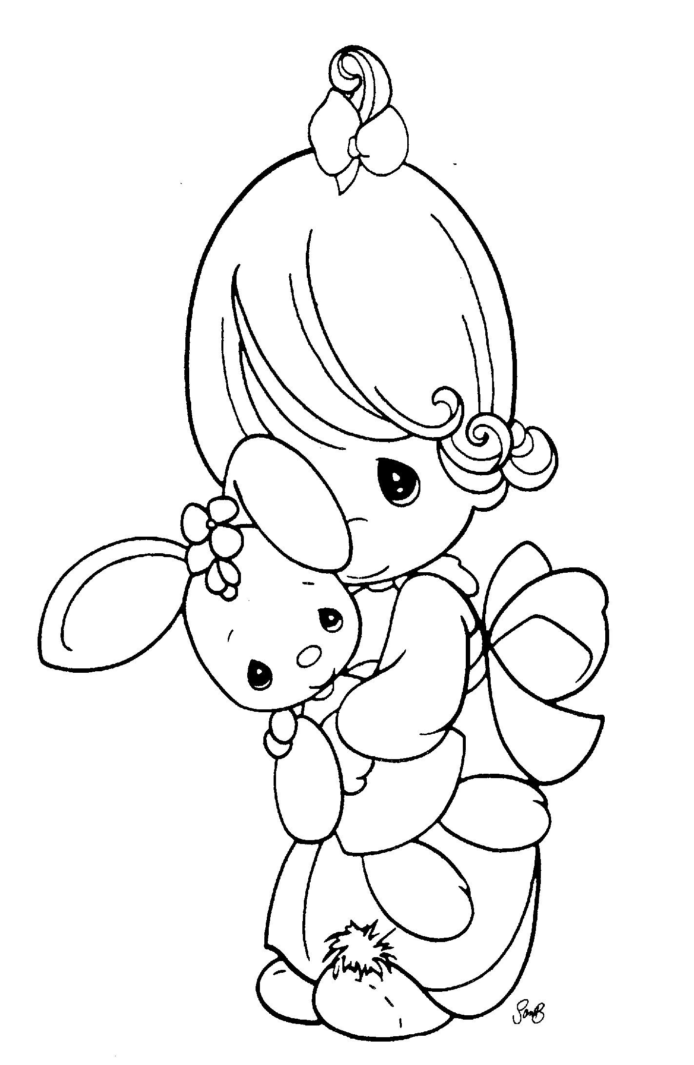 Free printable precious moments coloring pages for kids