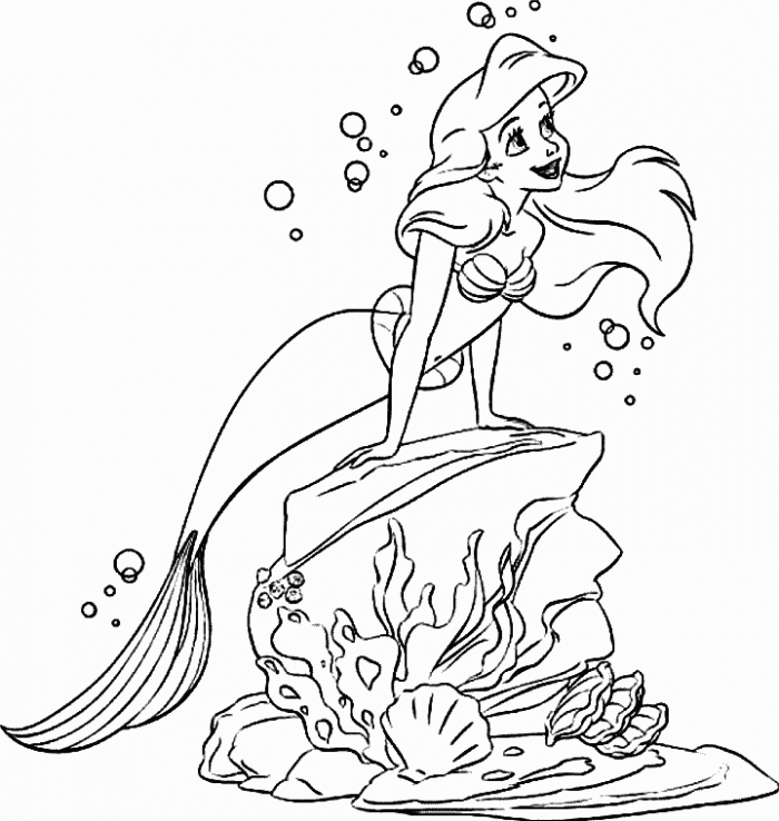 Free printable little mermaid coloring pages for kids