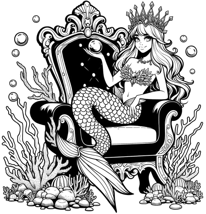 Mermaid coloring pages