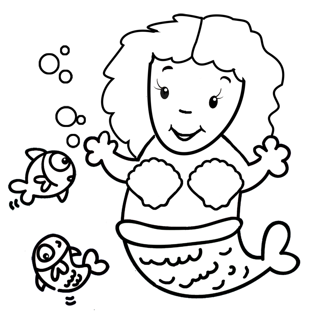 Mermaid coloring pages