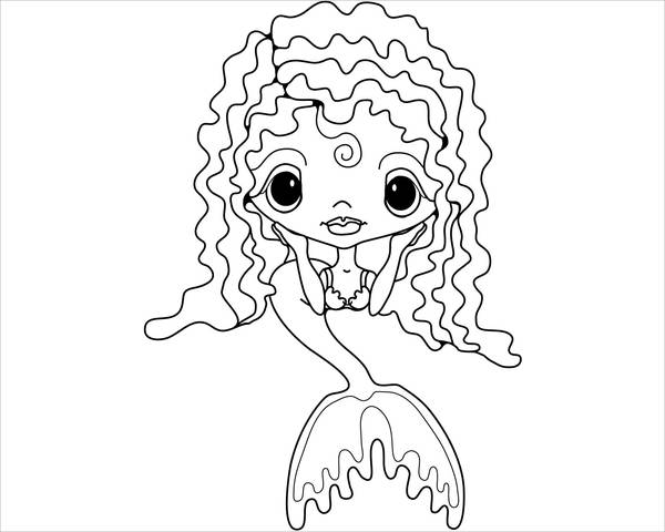 Free mermaid coloring pages in psd ai