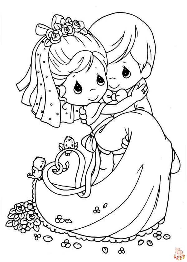 Free printable wedding coloring pages