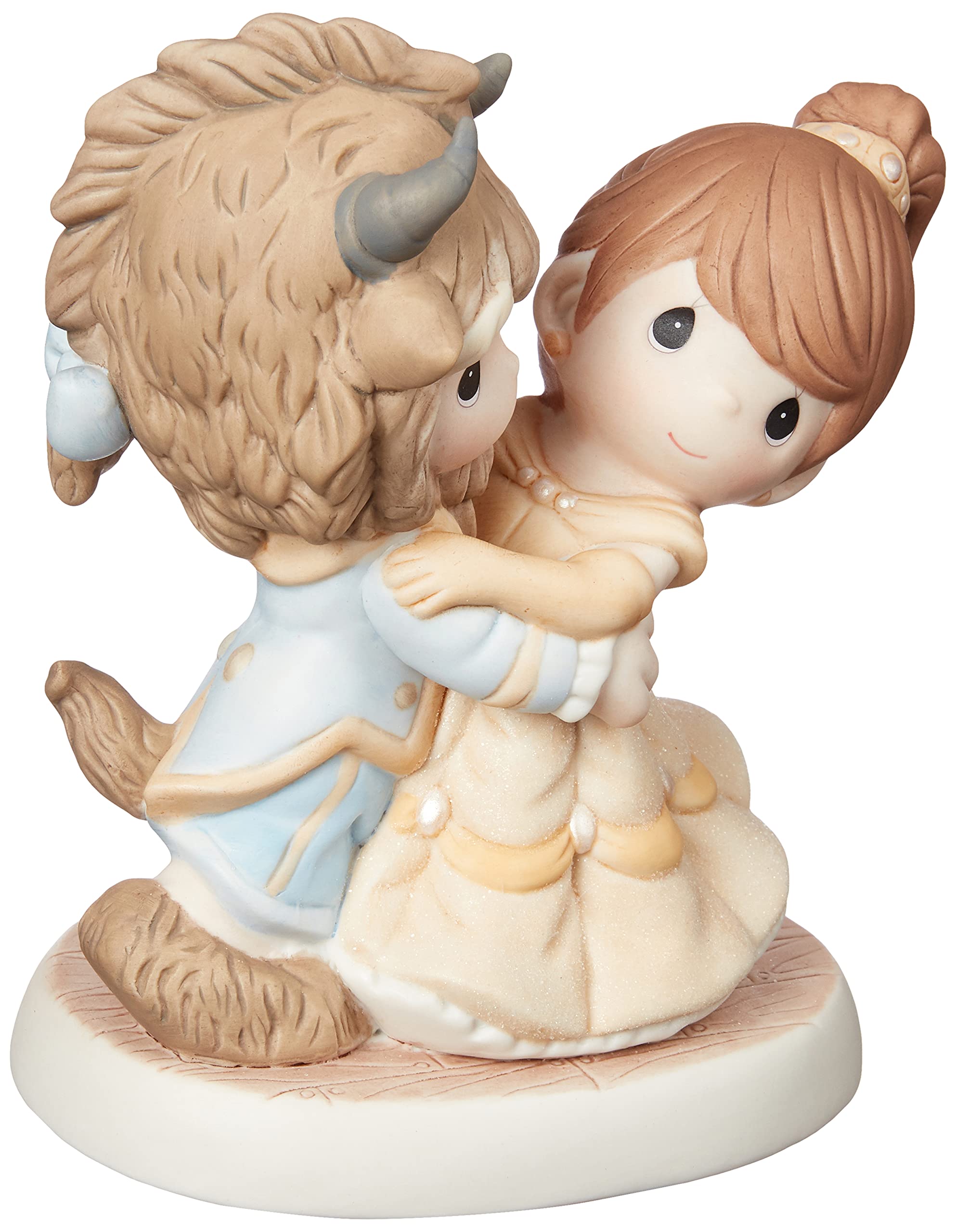 Precious moments disney showcase collection you are my fairy tale e true beauty and the beast bisque porcelain figurine brown home kitchen