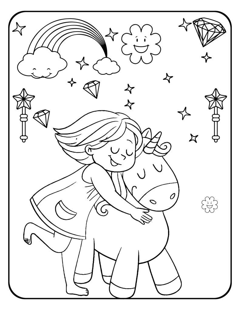 Free unicorn coloring pages pdf