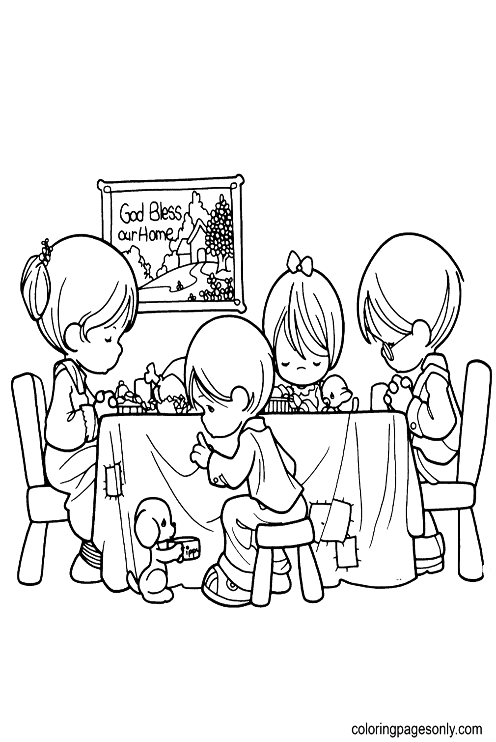 Precious moments coloring pages