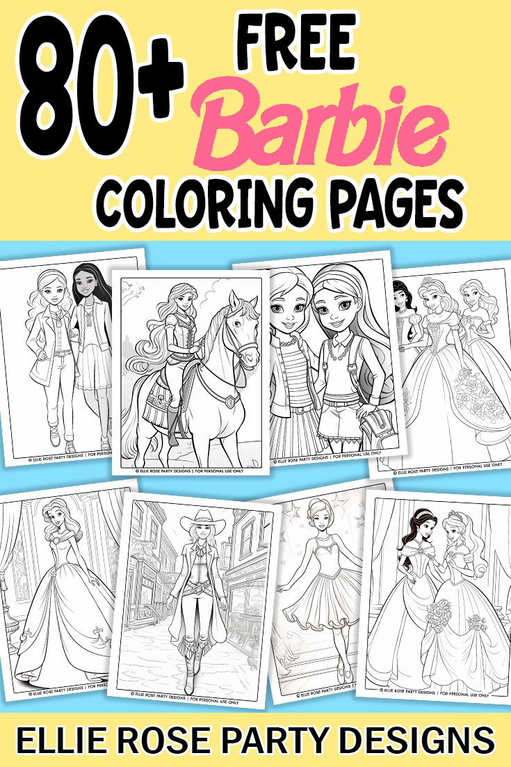 Free barbie coloring pages the ultimate collection