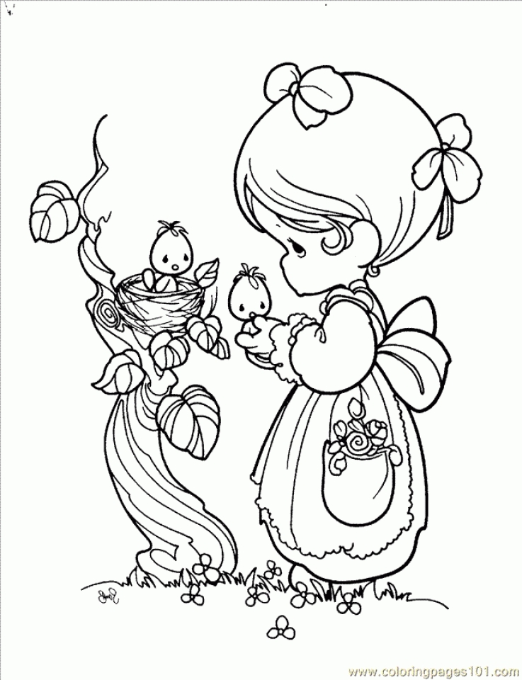 Get this free precious moments coloring pages sd