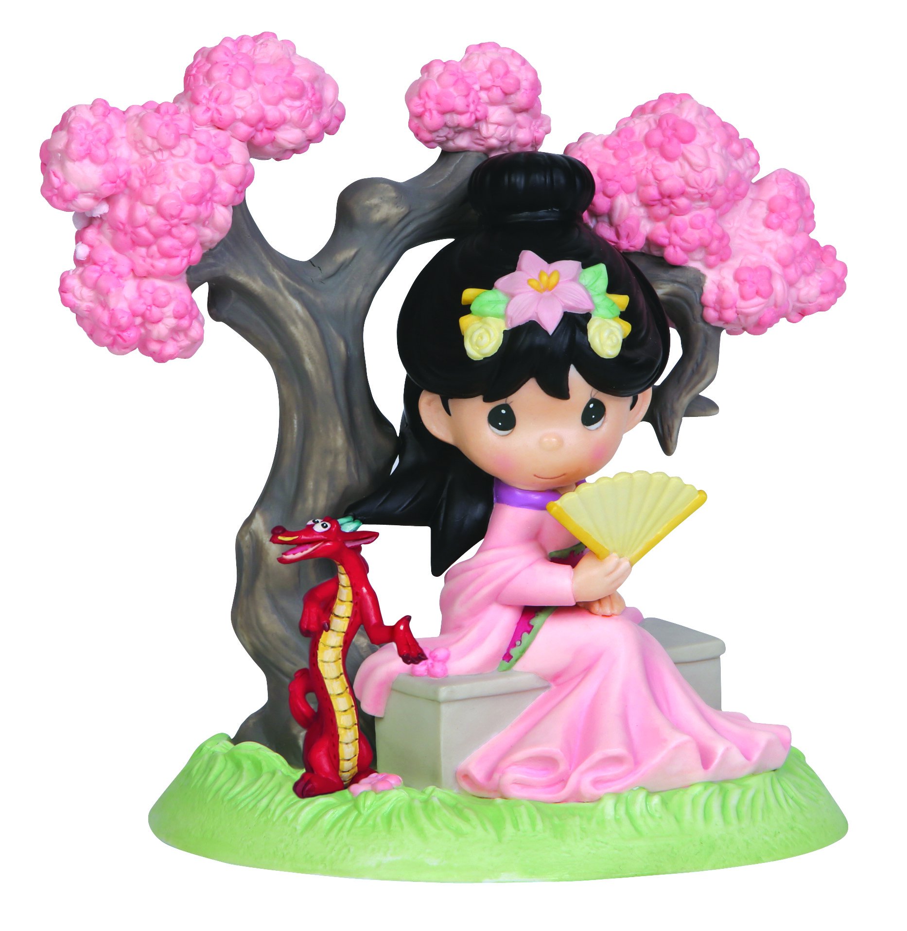 Precious moments disney showcase collection a blossom is never too late to bloom bisque porcelain figurine home kitchen