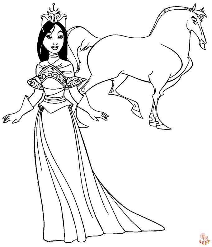 Mulan coloring pages