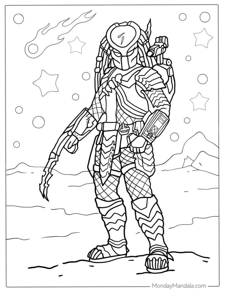 Alien coloring pages free pdf printables