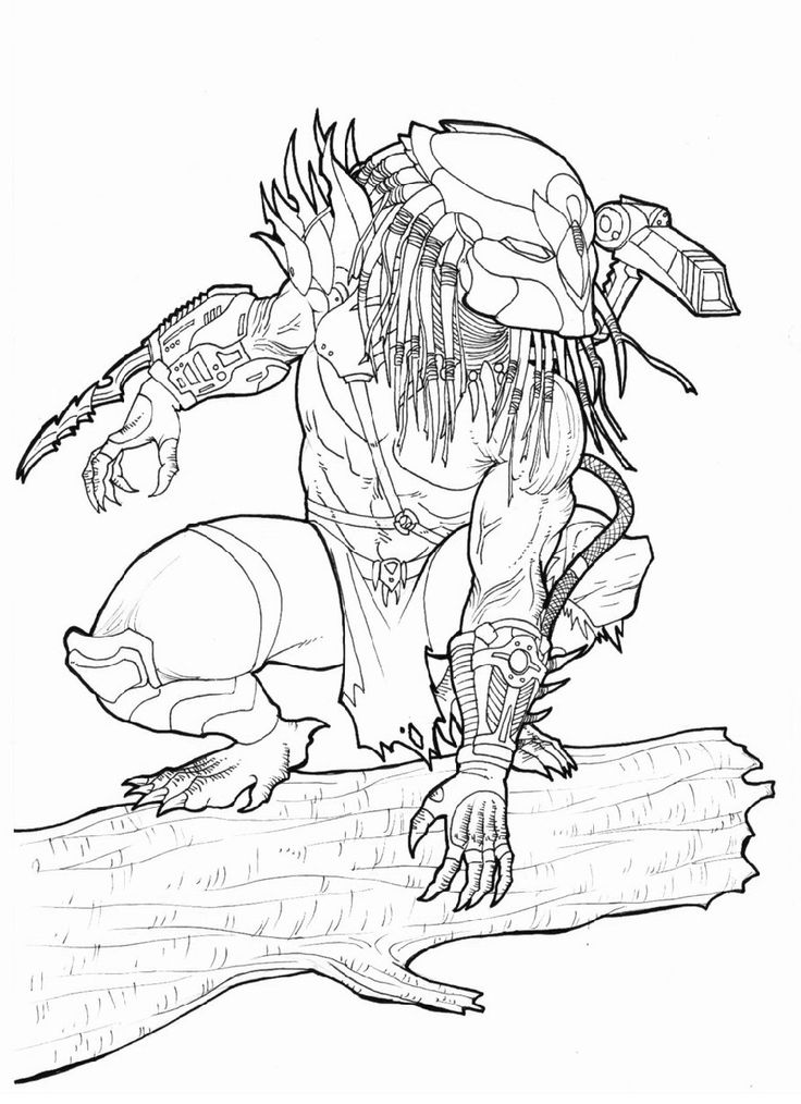 Alien vs predator coloring pages monster coloring pages predator artwork predator art