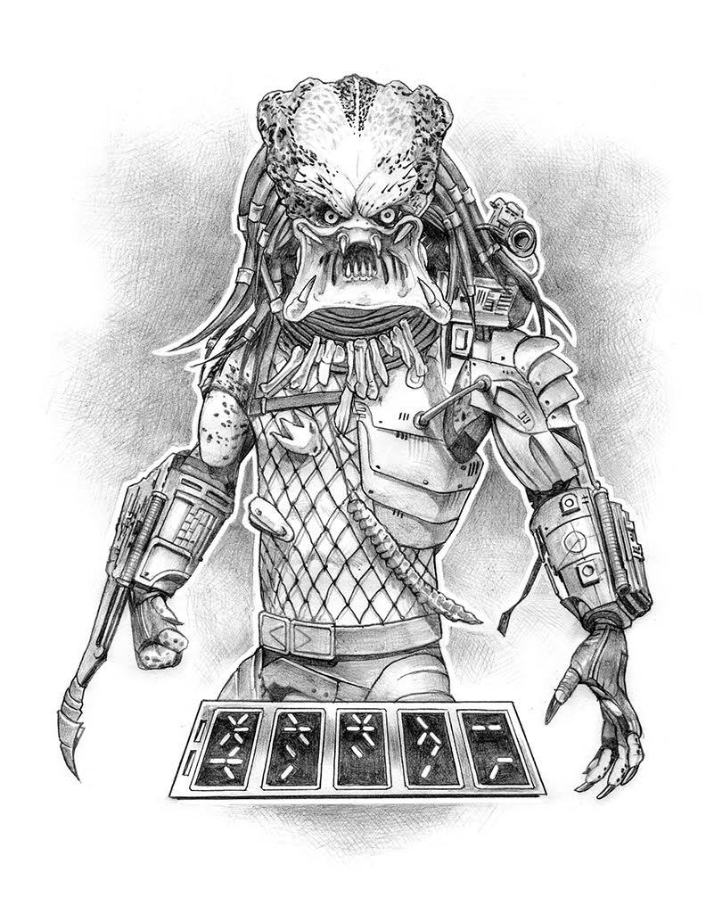 Predator movie film illustration by dave nestler