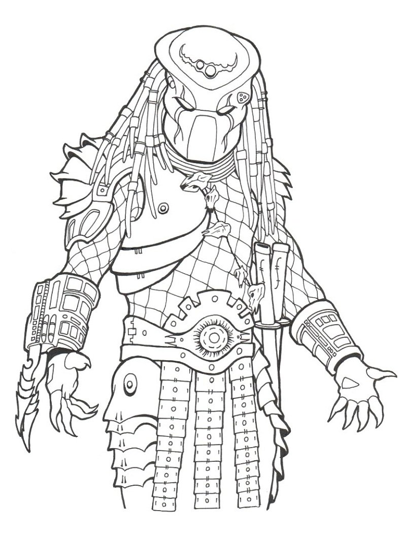 Predator coloring pages printable for free download