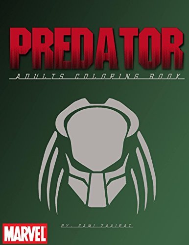 Predator adults coloring book by sami zaairat