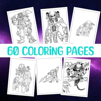 Capture the cosmos printable predator coloring pages adventure for fans