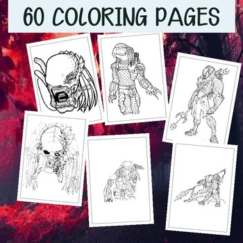 Printable predator and alien coloring sheets legendary sci