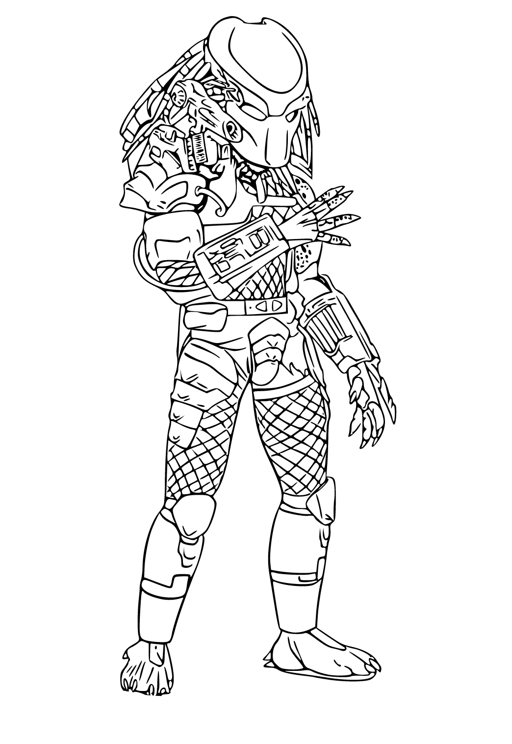 Free printable predator mask coloring page sheet and picture for adults and kids girls and boys