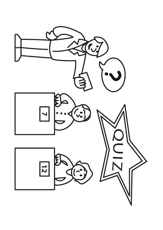 Coloring page quiz