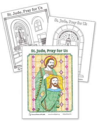 St jude coloring pages the national shrine of saint jude