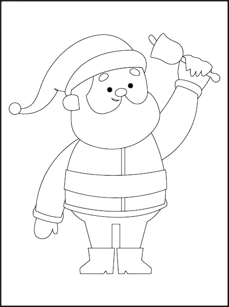 Dibujos de navidad para colorear para niãos vector premium