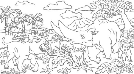 Prehistoric animal coloring pages