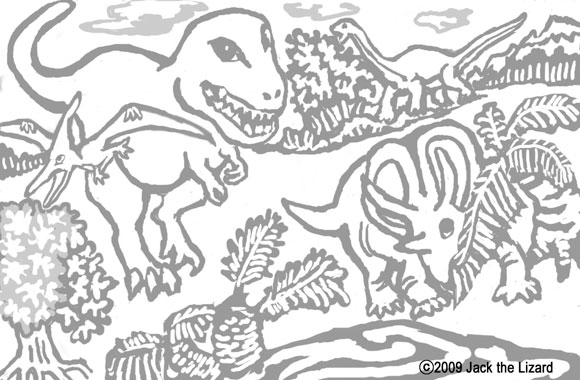 Prehistoric animal coloring pages