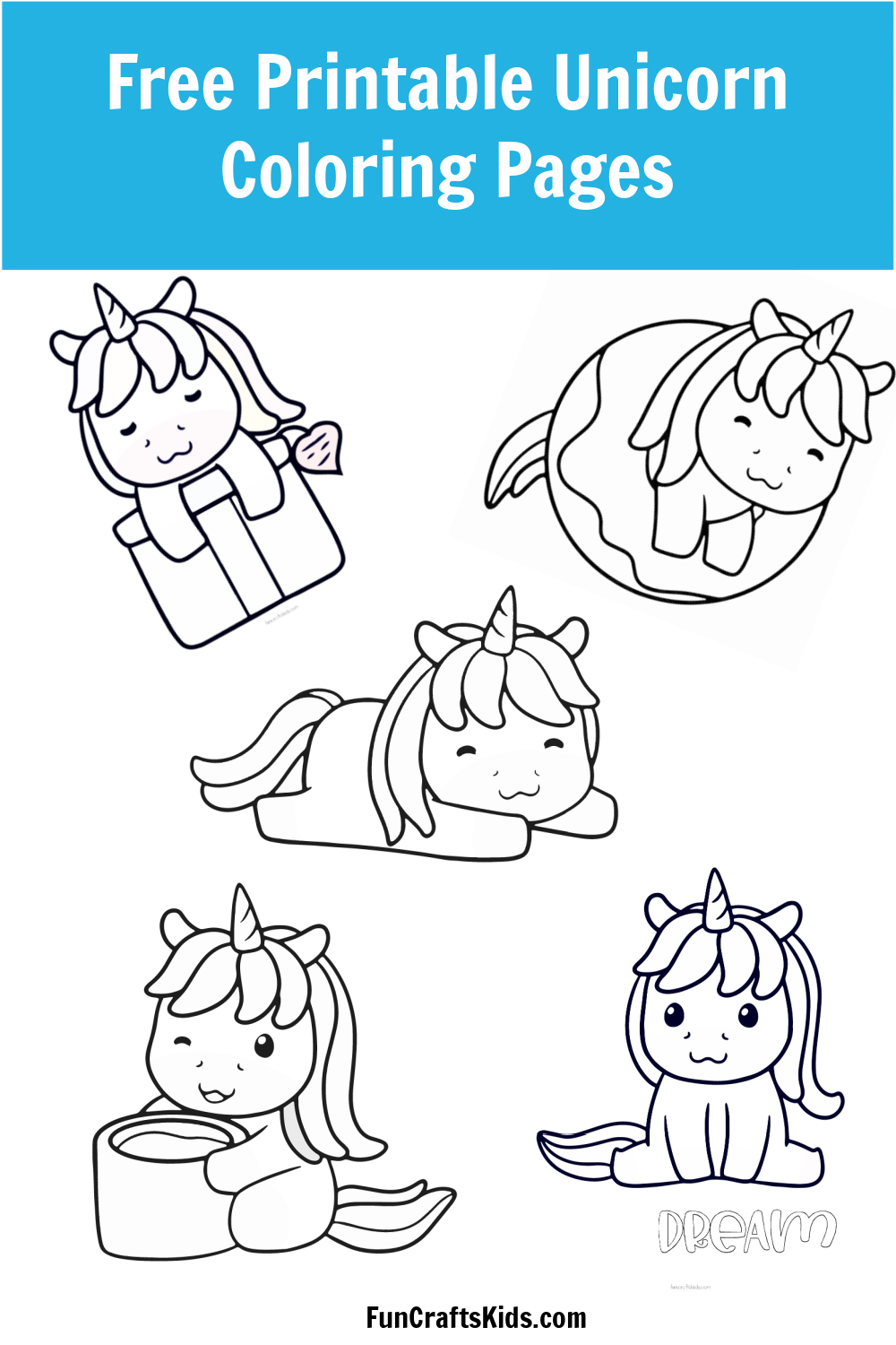 Free printable unicorn coloring pages