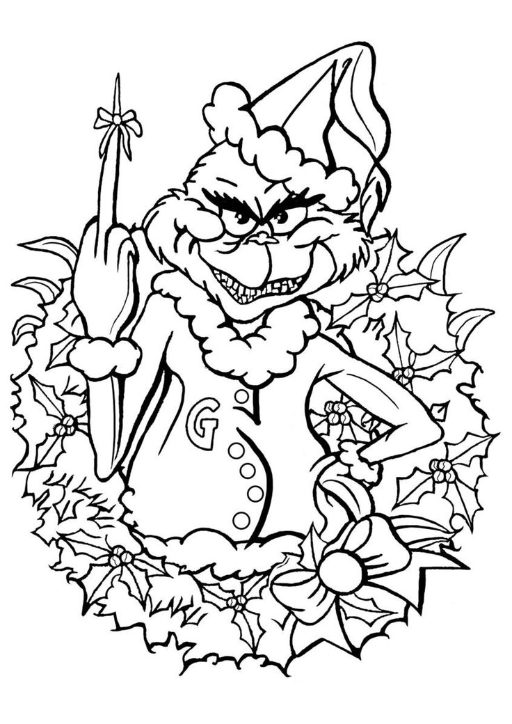 Adult coloring pages to print coloring pages ideas the grinch christmas adult coloring pages