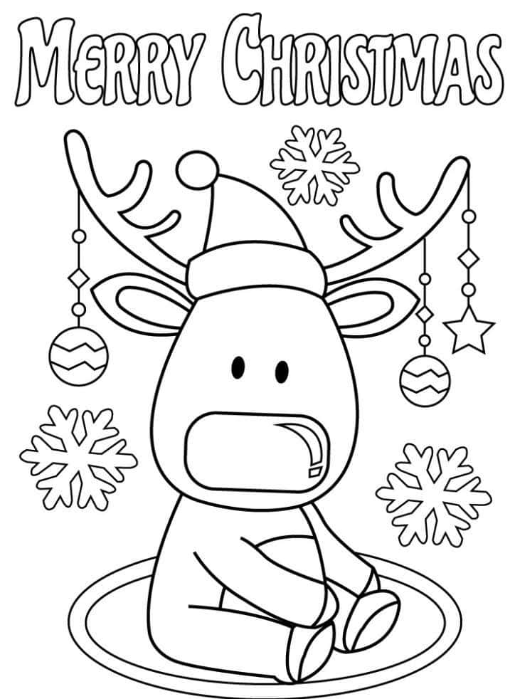 Christmas coloring picture