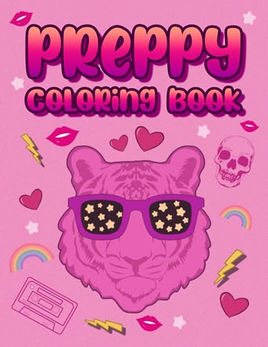 Preppy coloring book artistic expressions of timeless preppy stuff and aesthetics cute aesthetic coloring book for teens preppy pink decor books by zio alca