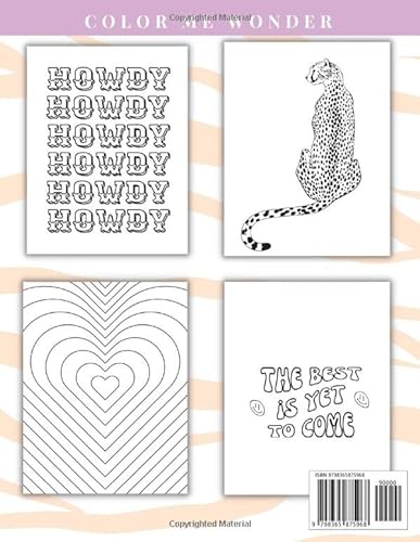 Preppy stuff aesthetic coloring book for teens tweens young adults leopard cheetah print smiley faces trendy coloring pages for relaxation and gift for tween preppy coloring books series in arabia