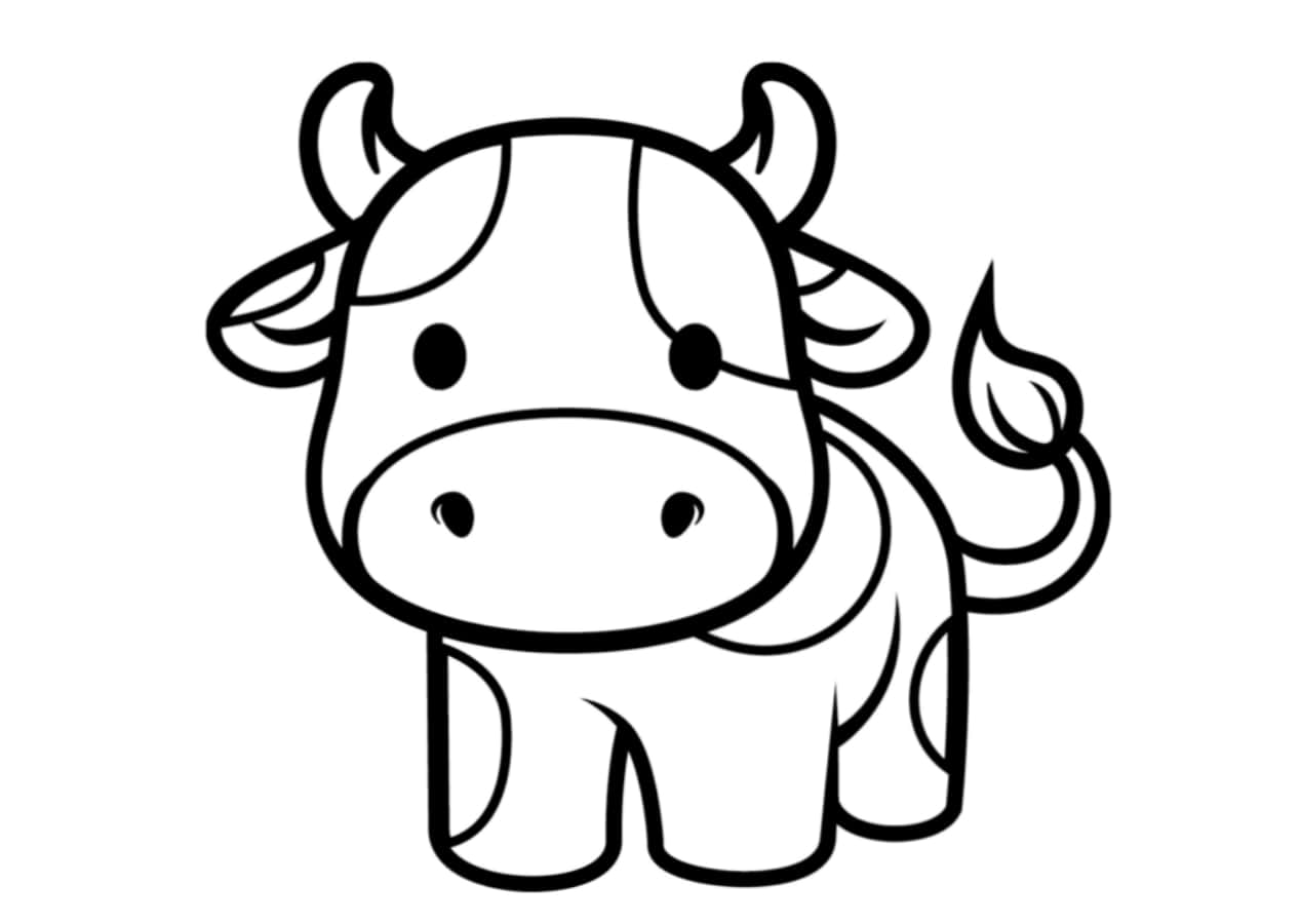 Download cow coloring pictures