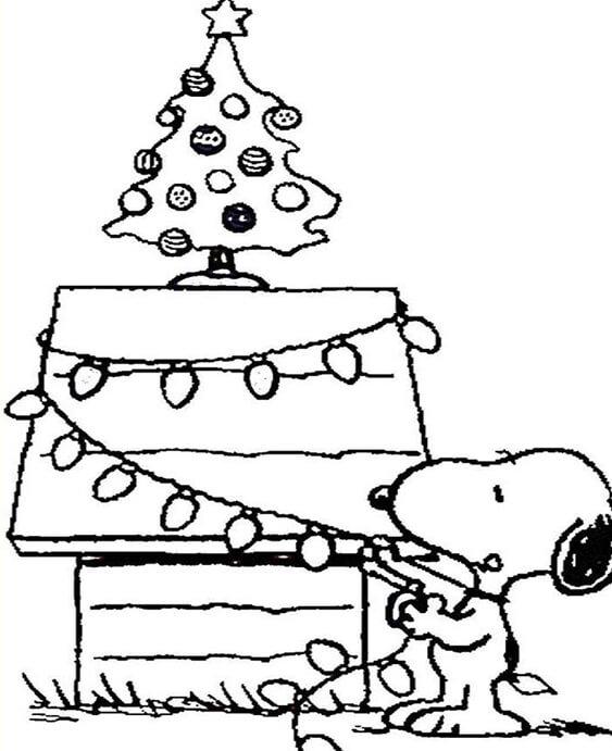 Free easy to print christmas lights coloring pages