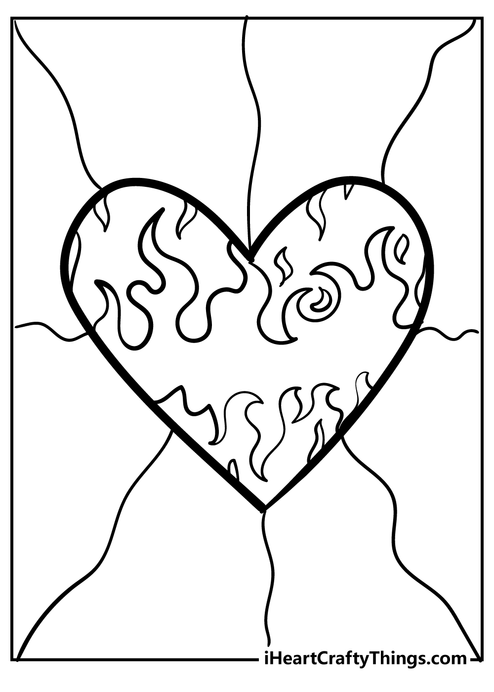 Heart coloring pages free printables