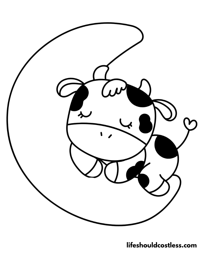 Cow coloring pages free printable pdf templates