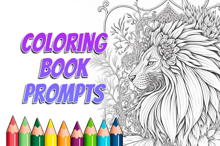 Midjourney prompts for coloring book pages