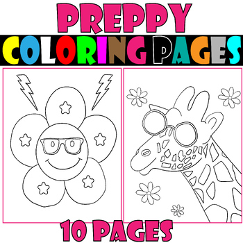 Preppy coloring pages preppy worksheet preppy coloring sheets