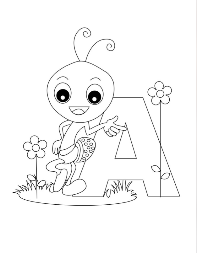 Alphabet coloring pages bundle