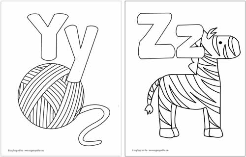 Free printable alphabet coloring pages