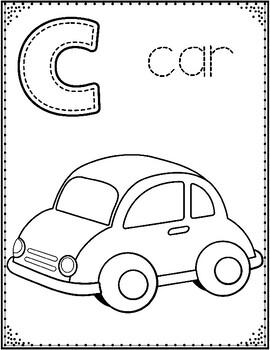 Alphabet coloring sheets prekindergarten and kindergarten abc posters