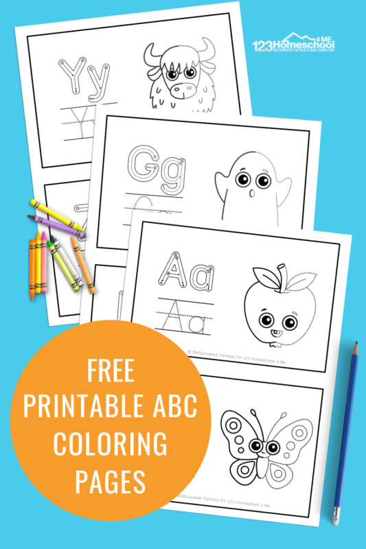 Free abc coloring pages for kids to print and color