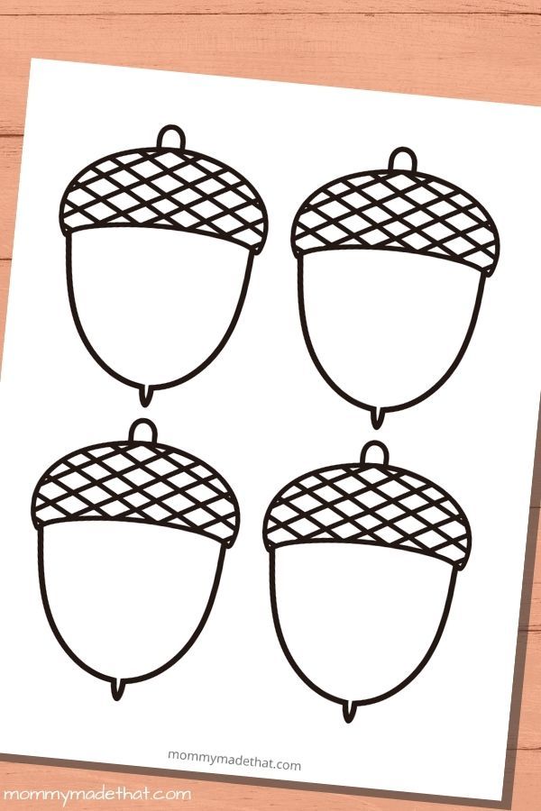 Free acorn template printables templates printable free acorn crafts preschool stencils printables templates