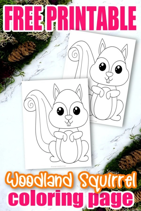 Free printable woodland squirrel template â simple mom project